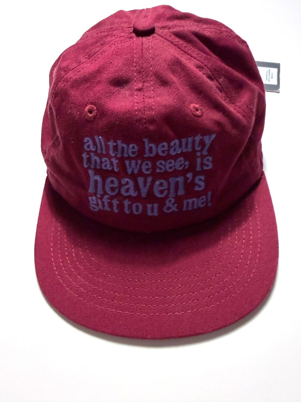 Heaven by Marc Jacobs NWT Heaven's Gift Burgundy Cap Cynthia Lu One Size